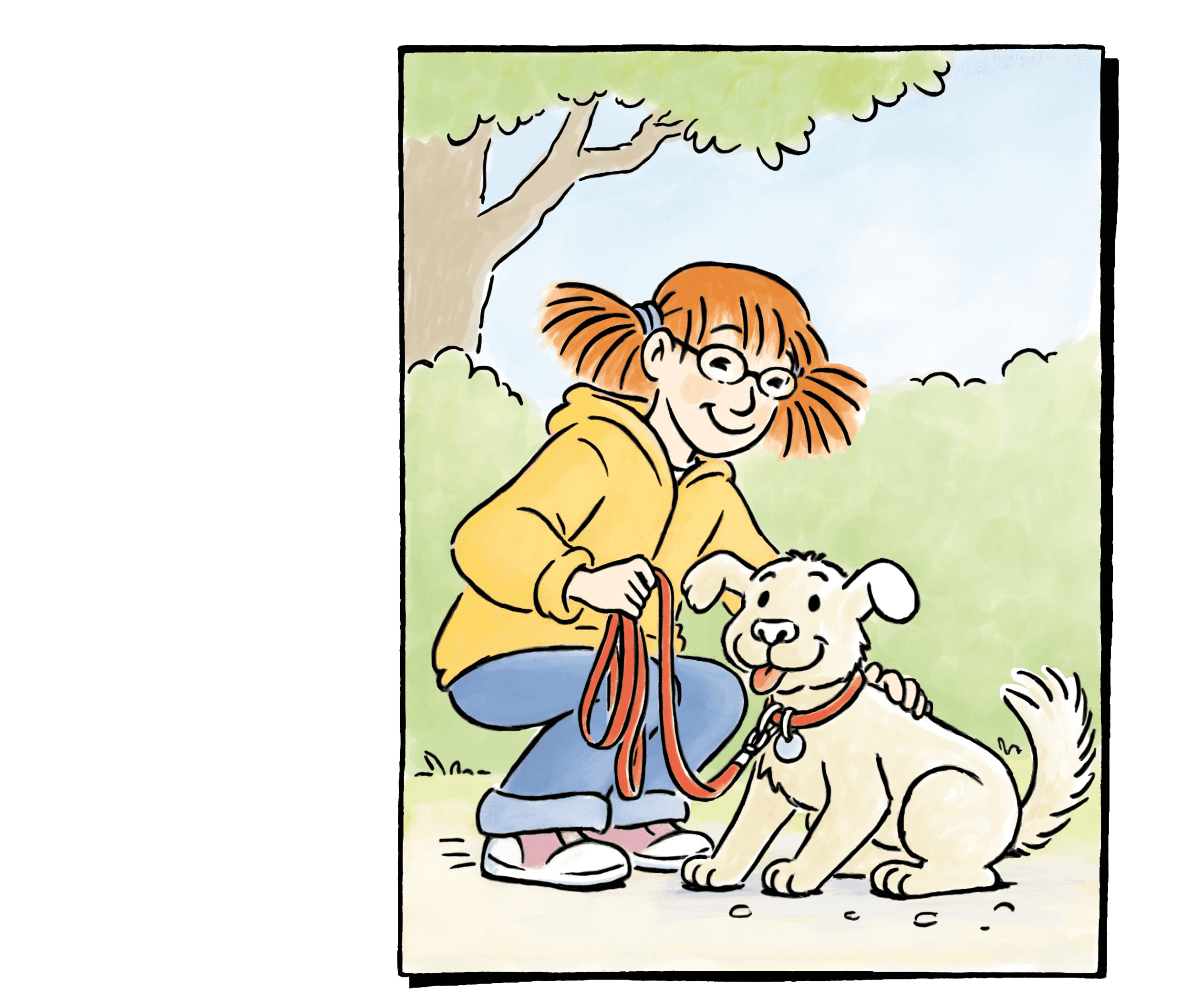 Anna mit ihrem Hund Nicki