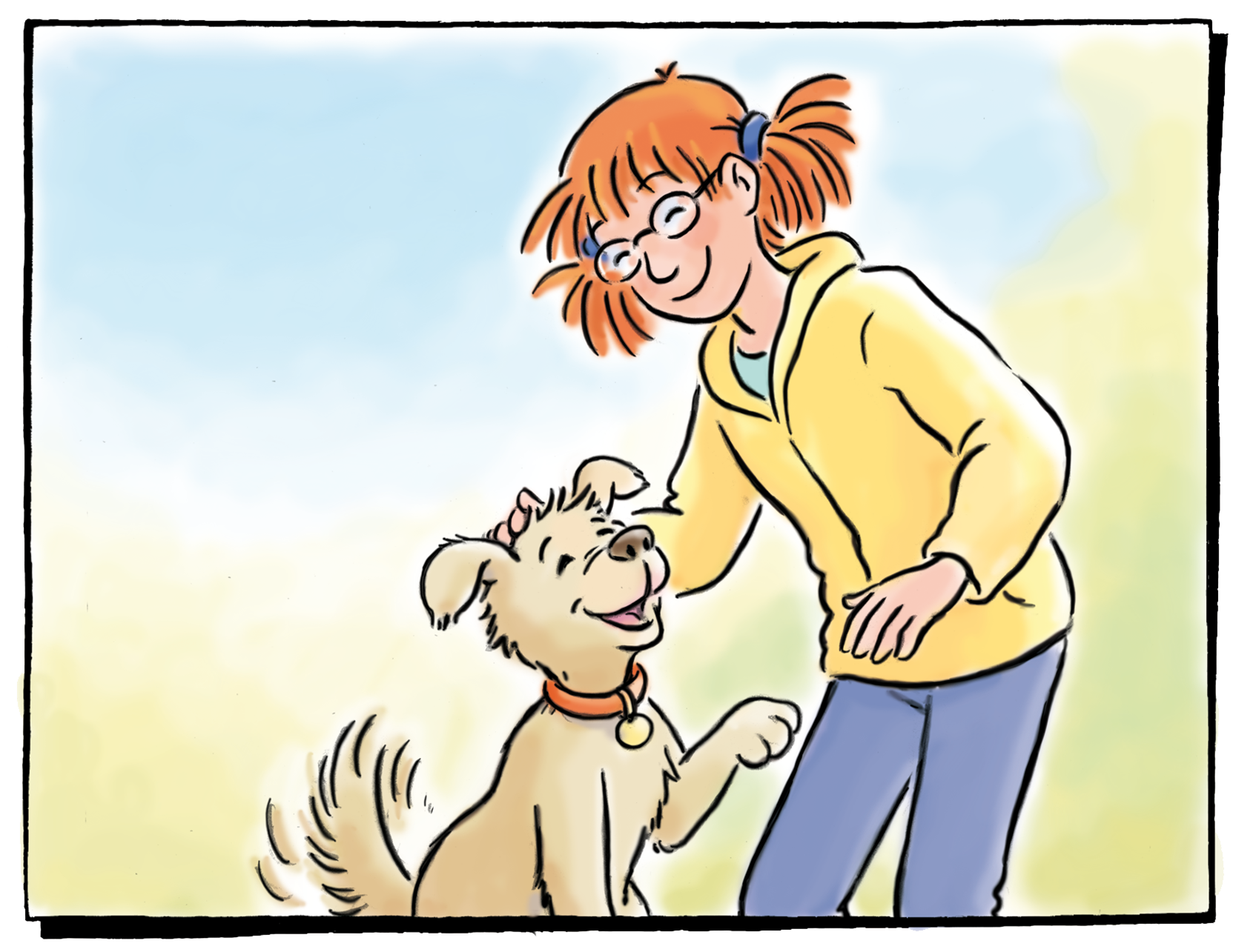 Anna mit ihrem Hund Nicki