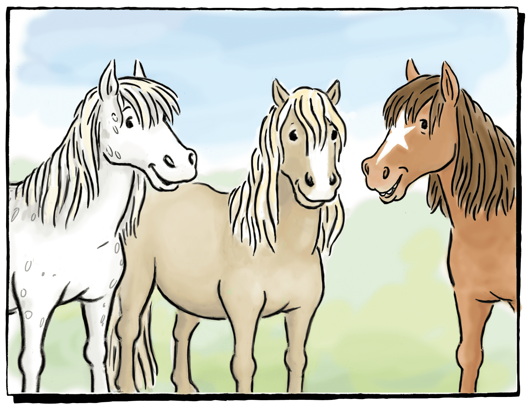 Drei Pferde