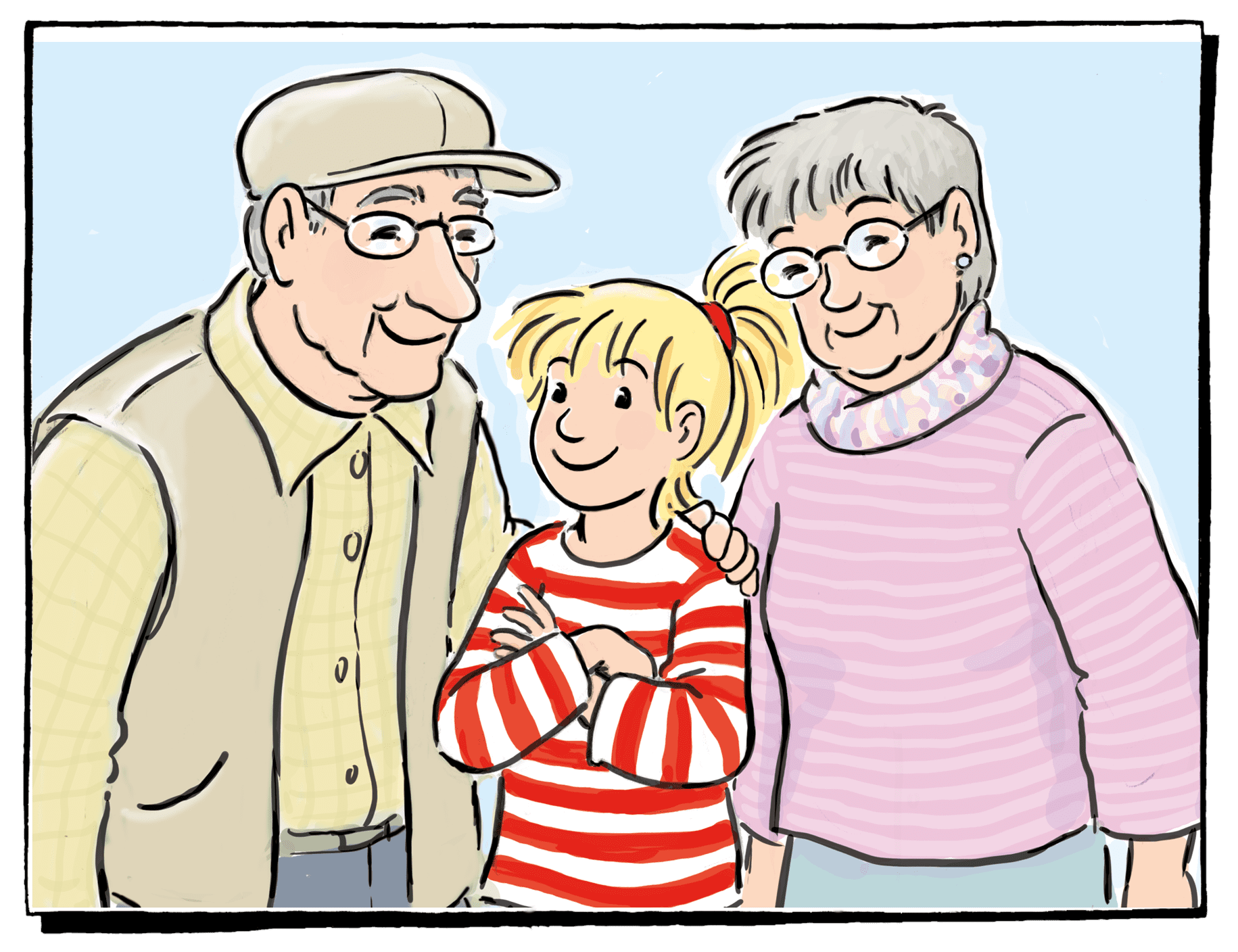 Conni mit Oma und Opa