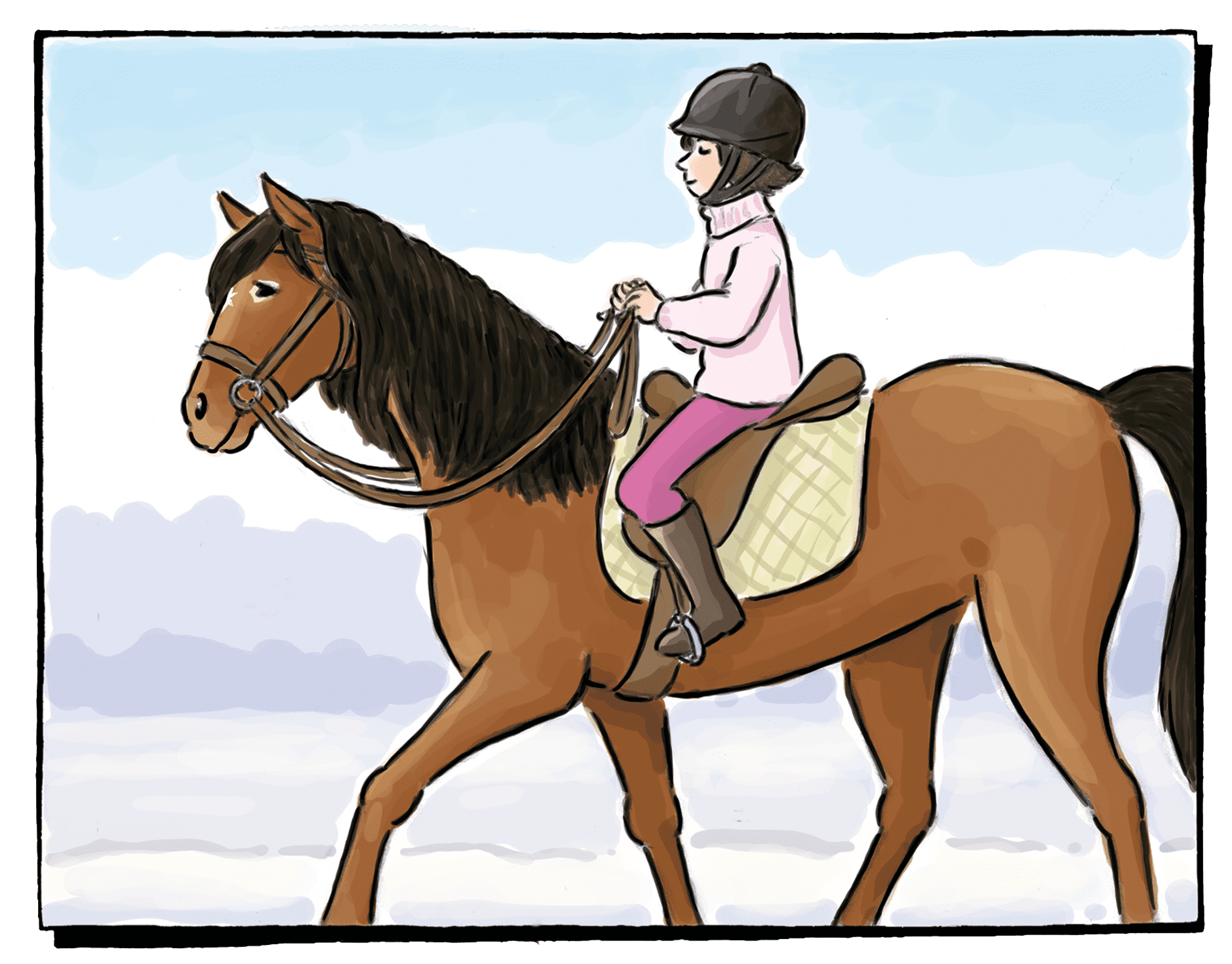 Verena auf ihrem Pferd Prinzessin