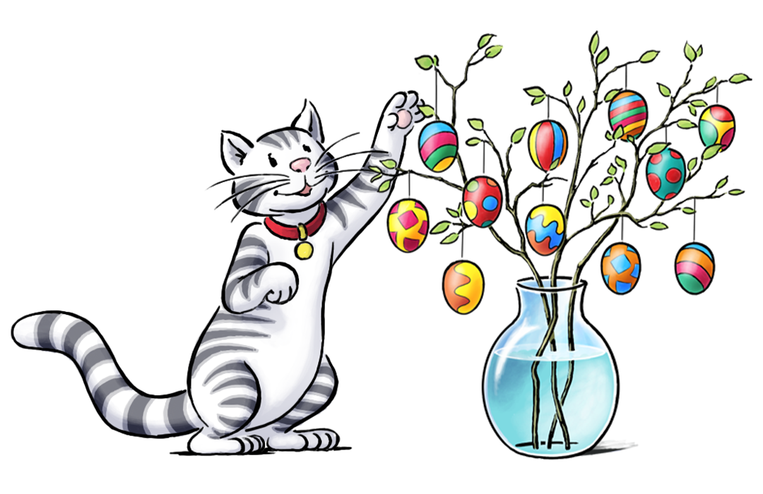 Kater Mau feiert Ostern